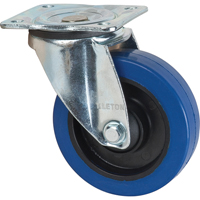 Blue Caster, Swivel, 5" (127 mm), Rubber, 400 lbs. (181 kg.) Groupe Belzile Dickner