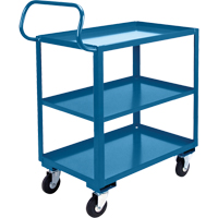 Ergonomic Shelf Truck, 800 lbs. Capacity, Steel, 26" W x 37" H x 38" D, Lip Up Groupe Belzile Dickner