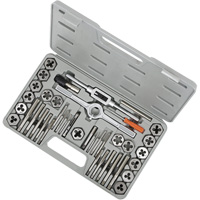 Jeu de taraud & fili&egrave;re SAE en acier rapide TD40H, 40 Morcea Groupe Belzile Dickner