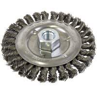 Standard Face Knot Wire Wheel Threaded, 5" Dia., 0.022" Fill, 5/8"-11 Arbor, Steel Groupe Belzile Dickner