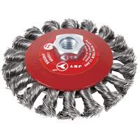 BK520T Knot-Twisted Conical Bevel Brush, 5" Dia., 5/8-11 Arbor Groupe Belzile Dickner