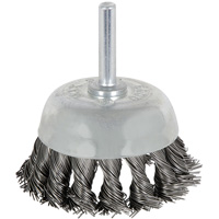 Brosse boisseau &agrave; fils nou&eacute;s torsad&eacute;s mont&eacute; sur mandrin 8046, 1-1/8" dia. Groupe Belzile Dickner