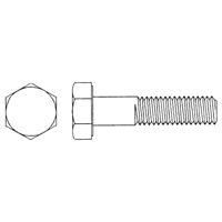 Vis d'assemblage &agrave; t&ecirc;te hexagonale, 1/2"-13 dia., 1" lo, Ordinaire, Cors&eacute;, Grade 5 Groupe Belzile Dickner