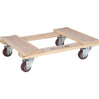 Hardwood Dolly, Polyurethane Wheels, 900 lbs. Capacity, 18" W x 24" D x 7" H Groupe Belzile Dickner