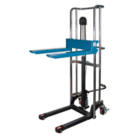 Hydraulic Platform Lift Stacker, Foot Pump Operated, 880 lbs. Capacity, 60" Max Lift MN397 | Dickner Inc
