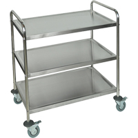 Shelf Cart, 3 Tiers, 21" W x 37" H x 23-1/2" D, 200 lbs. Capacity Groupe Belzile Dickner