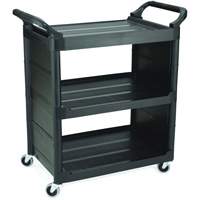 Bussing Cart with End Panels, 3 Tiers, 18-5/8" x 36-5/8" x 33-5/8", 150 lbs. Capacity Groupe Belzile Dickner