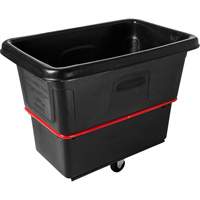 Heavy-Duty Utility Cube Truck, Black Recycled Plastic, 43-1/4" L x 28" W x 33-3/4" H, 12 cu. ft. Volume, 800 lbs. Capacity Groupe Belzile Dickner