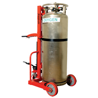 Grand chariot hydraulique HLCC pour bouteille de gaz liquide, Roues Polyuréthane, Base de 20" la x 20" p, 1000 lb MO347 | Dickner Inc