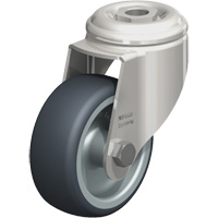 Stainless Steel Thermoplastic Elastomer Caster, Swivel, 3-1/8" (79.5 mm) Dia., 220 lbs. (100 kg.) Capacity Groupe Belzile Dickner