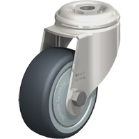 Stainless Steel Thermoplastic Elastomer Caster, Swivel, 3-1/8" (79.5 mm) Dia., 220 lbs. (100 kg.) Capacity Groupe Belzile Dickner