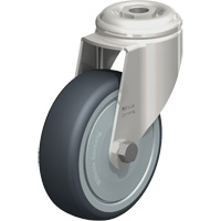 Stainless Steel Thermoplastic Elastomer Caster, Swivel, 4" (102 mm) Dia., 240 lbs. (108 kg.) Capacity Groupe Belzile Dickner