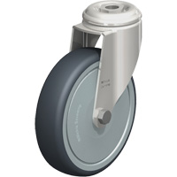 Stainless Steel Thermoplastic Elastomer Caster, Swivel, 5" (127 mm) Dia., 265 lbs. (120 kg.) Capacity Groupe Belzile Dickner