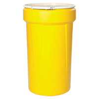 Nestable Polyethylene Drum, 55 US gal (45 imp. gal.), Open Top, Yellow Groupe Belzile Dickner