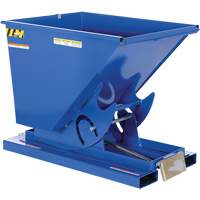 Self-Dumping Hopper, Steel, 1/2 cu.yd., Blue Groupe Belzile Dickner