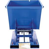 Self-Dumping Hopper, Steel, 1/2 cu.yd., Blue Groupe Belzile Dickner