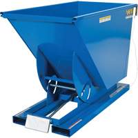 Self-Dumping Hopper, Steel, 3/4 cu.yd., Blue Groupe Belzile Dickner