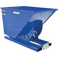 Self-Dumping Hopper, Steel, 1 cu.yd., Blue Groupe Belzile Dickner
