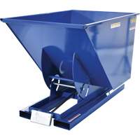 Self-Dumping Hopper, Steel, 1 cu.yd., Blue Groupe Belzile Dickner