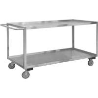 Industrial Grade Shelf Cart, 2 Tiers, 18-1/8" W x 42" H x 35" D, 1200 lbs. Capacity Groupe Belzile Dickner