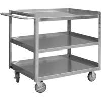 Industrial Grade Shelf Cart, 3 Tiers, 24-1/8" W x 35" H x 42" D, 1200 lbs. Capacity Groupe Belzile Dickner