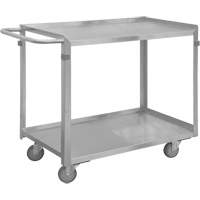 Industrial Grade Shelf Cart, 2 Tiers, 16-3/4" W x 34" H x 36-7/16" D, 600 lbs. Capacity Groupe Belzile Dickner