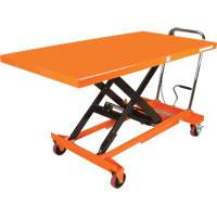 Hydraulic Scissor Lift Table, 63" L x 31-1/2" W, Steel, 1100 lbs. Capacity MP009 | Dickner Inc