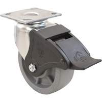 Emaxx Caster, Swivel with Brake, 4" (101.6 mm), Envirothane, 1000 lbs. (453.6 kg.) Groupe Belzile Dickner
