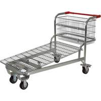 Nestable Wire Cart, Steel, 28-3/4" x 37-1/16" x 59-5/8", 275 lbs. Capacity Groupe Belzile Dickner