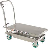 Manual Hydraulic Scissor Lift Table, 36-1/4" L x 19-3/8" W, Stainless Steel, 600 lbs. Capacity MP227 | Dickner Inc