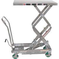 Manual Hydraulic Scissor Lift Table, 36-1/4" L x 19-3/8" W, Stainless Steel, 600 lbs. Capacity MP227 | Dickner Inc