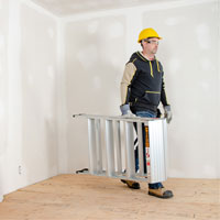 Portable Work-Stand Saw Horse, Aluminum Frame, 12-1/4" D x 48" H Groupe Belzile Dickner