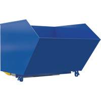 Heavy-Duty H-Style Bump & Dump Hopper, Steel, 1-1/2 cu.yd., Blue Groupe Belzile Dickner
