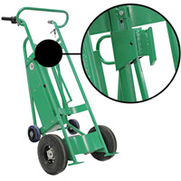 Powered Drum Hand Truck with Pneumatic Wheels Groupe Belzile Dickner