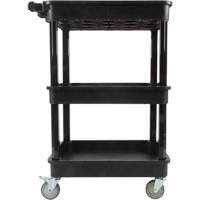 Utility Cart with Deep Lip Shelf, 3 Tiers, 19" x 39-1/2" x 28-1/4", 330 lbs. Capacity Groupe Belzile Dickner