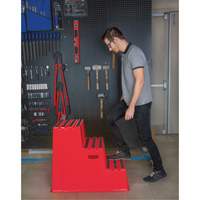 Escabeau industriel, 3 marches, 34-13/16" x 22-7/16" x Hauteur 28-1/2" Groupe Belzile Dickner