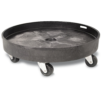 Socle roulant pour contenant &agrave; d&eacute;chets, Poly&eacute;thyl&egrave;ne, Noir Groupe Belzile Dickner