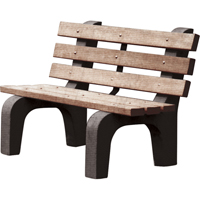 Bancs de parc, Plastique recycl&eacute;, 72" lo x 25" la x 31" h, Brun Groupe Belzile Dickner