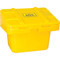 Salt Sand Container SOS™, With Hasp, 30" x 24" x 24", 5.5 cu. Ft., Yellow ND700 | Dickner Inc