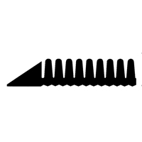 Mat-A-Dor Mat, Rubber, Scraper Type, Finger Tip Style Pattern, 3' x 6', Black Groupe Belzile Dickner