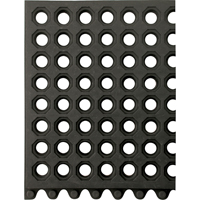 24/Seven&reg; Matting, Rubber, 3' W x 3' L, 5/8" Thick, Black Groupe Belzile Dickner