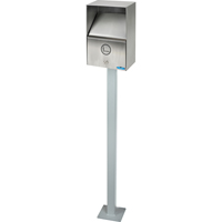 Smoking Receptacles, Wall-Mount, Stainless Steel, 3.3 Litres Capacity, 13-1/2" Height NI743 | Dickner Inc