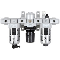 Filtre &agrave; air interm&eacute;diaire en trois parties, r&eacute;gulateur & lubrificateur AFRLMI38, 3/8" NPT Groupe Belzile Dickner
