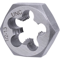 SAE Hex Die, 1" Dia., 1/2"-13NC Thread, Alloy Steel Groupe Belzile Dickner