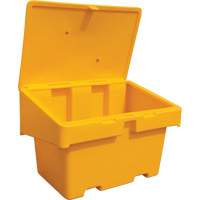 Salt Sand Container SOS, With Hasp, 48" x 33" x 34", 18.5 cu. Ft., Yellow Groupe Belzile Dickner