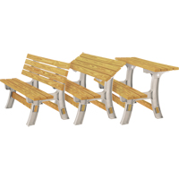 Banc/table de parc &agrave; dessus convertible Basics, Plastique, 96" lo x 26" la x 34" h, Sable Groupe Belzile Dickner