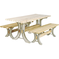 Trousse de table &agrave; pique-nique et bancs 2x4 Basics, 8' lo x 30" la, Sable Groupe Belzile Dickner