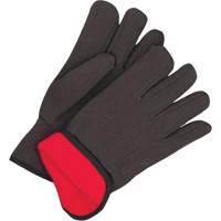 Gants en jersey classiques, Taille unique, Noir, Molleton rouge, &agrave; enfiler Groupe Belzile Dickner