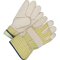 Gants d'ajusteur classiques, Taille unique, Paume en Cuir fleur de vache, Doublure en Peluche d'acrylique Groupe Belzile Dickner
