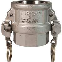 EZ Boss-Lock Cam & Groove Coupler, Stainless Steel, Type D, 1", Female NPT, 250 PSI Groupe Belzile Dickner